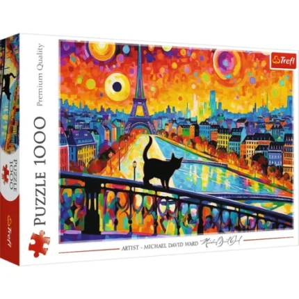 Puzzle Trefl Pisica din Paris, 1000 de piese, imagine produs