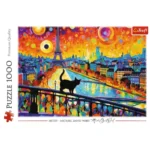 Detaliu puzzle Trefl 1000 piese Pisica din Paris