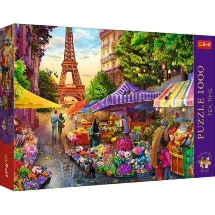 Puzzle Trefl Premium Plus Tea Time Piață de flori 1000 piese, imaginea 1
