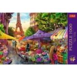 Puzzle Trefl Premium Plus Tea Time Piață de flori 1000 piese, imaginea 3