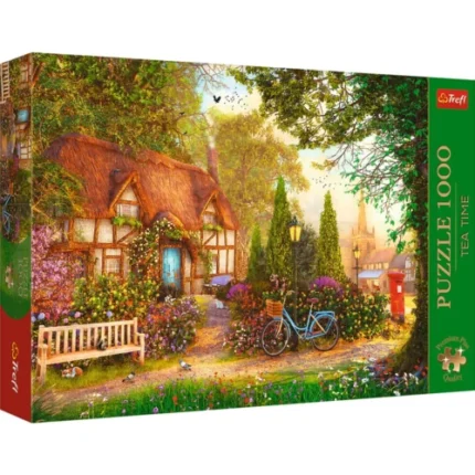 Puzzle Trefl Premium Plus Tea Time Cabană cu stuf, 1000 de piese, imagine principală