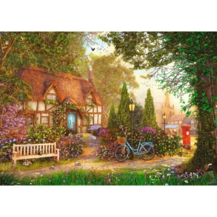 Puzzle Trefl Tea Time Cabană cu stuf 1000 piese, imagine secundară a produsului