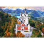 Puzzle Trefl 1000 piese cu Castelul Neuschwanstein din Germania, imagine de ansamblu