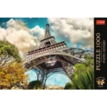 Puzzle Trefl Premium Plus Turnul Eiffel Paris, detalii ambalaj și produs