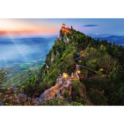 Puzzle Trefl 1000 piese cu Turnul Cesta din San Marino, imagine produs
