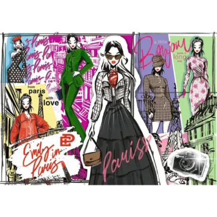 Puzzle Trefl 1000 piese cu tema Emily la Paris, inspirație în modă