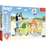 Cutia puzzle-ului Trefl Bluey Ziua cea bună cu 24 de piese maxi