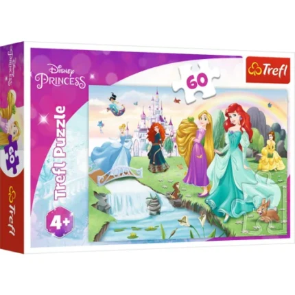 Cutia puzzle Trefl Disney Princess Întâlnește prințesa cu 60 de piese