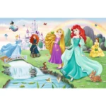 Puzzle Trefl Disney Princess 60 piese, imagine cu prințesele Disney