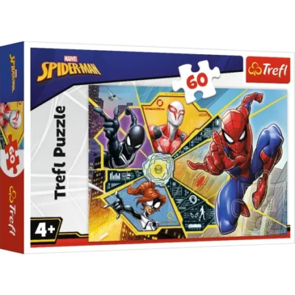 Puzzle Trefl Spiderman Pânză de păianjen cu 60 de piese, imagine principală