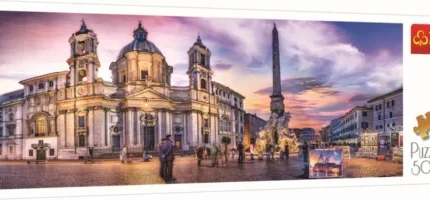 Puzzle Trefl cu 500 de piese, panorama Pieței Navona din Roma