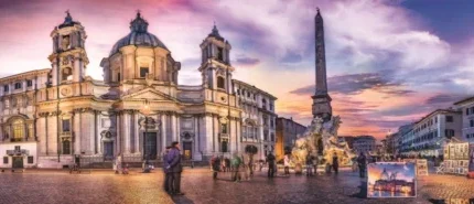Puzzle Trefl Piața Navona Roma, 500 de piese, recomandat de la 7 ani