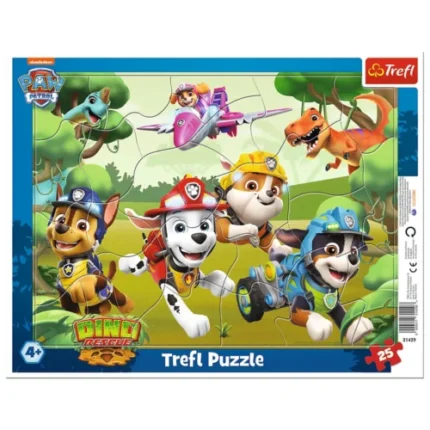 Puzzle Trefl cu 25 de piese extra mari, tema Patrula Cățelușilor – Trucuri de Cascadorii
