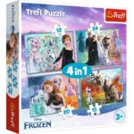 Cutia puzzle-ului Trefl 4 în 1 Frozen 2 Uimitoarea lume Disney