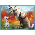 Detaliu al ambalajului puzzle Trefl Frozen 2 pentru copii de 3-7 ani