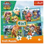 Puzzle Patrula Cățelușilor Trefl 4 în 1 pentru copii de la 3 ani
