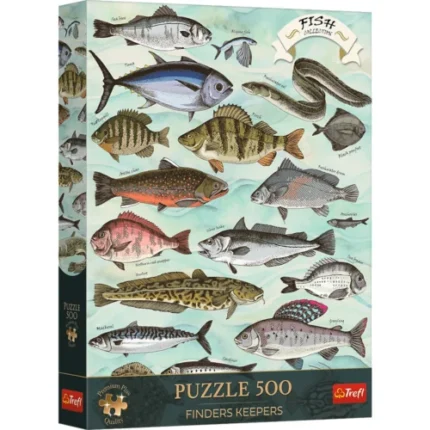 Cutia puzzle Trefl Premium Plus Finders Keeper Pești cu 500 de piese