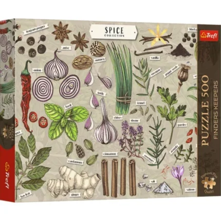 Cutia puzzle-ului Trefl Premium Plus Condimente cu 500 de piese