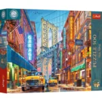 Cutia puzzle Trefl Premium Plus cu 500 de piese și vedere a podului Manhattan