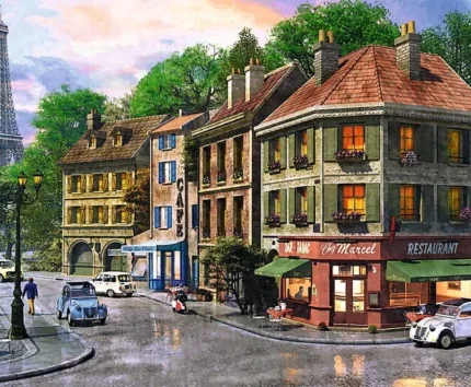 Ambalajul puzzle-ului Trefl 6000 piese Străzile Parisului, vedere suplimentară