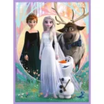 Detaliu ambalaj puzzle Trefl 2în1 cu memo Disney Frozen