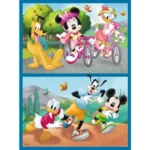 Detaliu ambalaj puzzle Trefl 2in1 cu personaje Disney