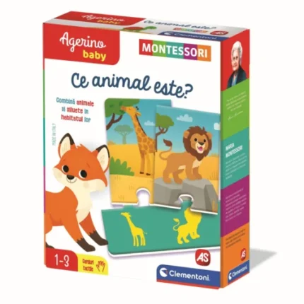 Cutia jocului Agerino Baby Montessori Ce animal este