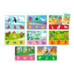 Cărți ilustrate cu habitate din jocul Agerino Baby Montessori Ce animal este