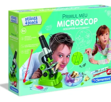 Set Clementoni Primul Meu Microscop cu mărire 150x