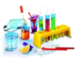 Accesorii de laborator din setul Mega Lab de Chimie Clementoni