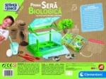 Copil care cultivă plante cu setul Clementoni seră biologică