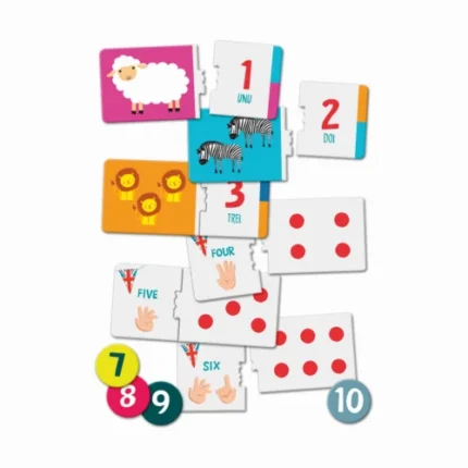 Piese de puzzle cu numere din jocul Agerino Numerele